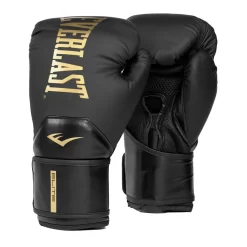 Black and Gold Everlast Elite 2 Boxing Gloves