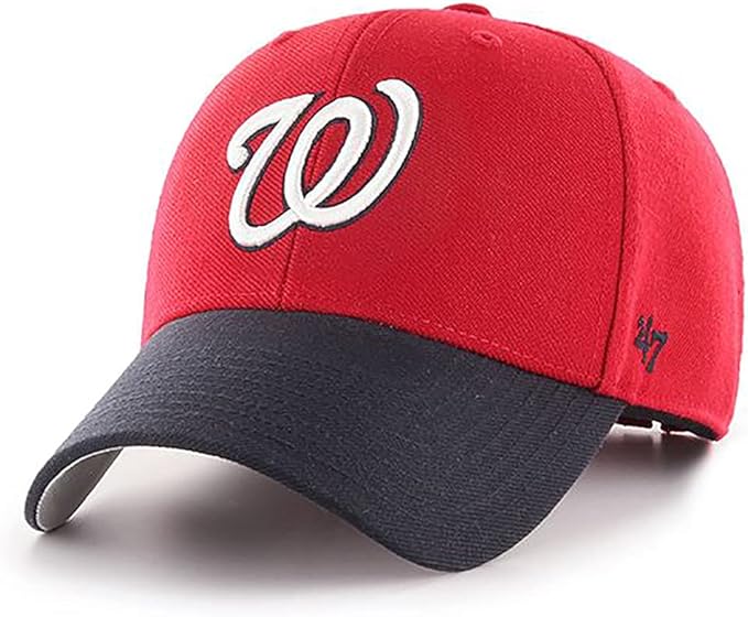 Washington Nationals Red Hat Blue Brim 47 Brand